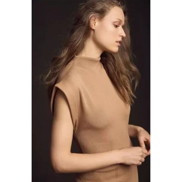 Womens Anthropologie Mock Neck Mini Sweater Dress Size Medium - Picture 3 of 7